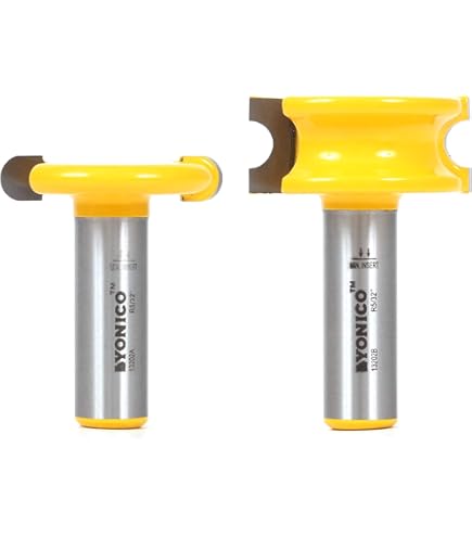 YONICO 2 Bit Canoe Joint Router Bit Set (5/16